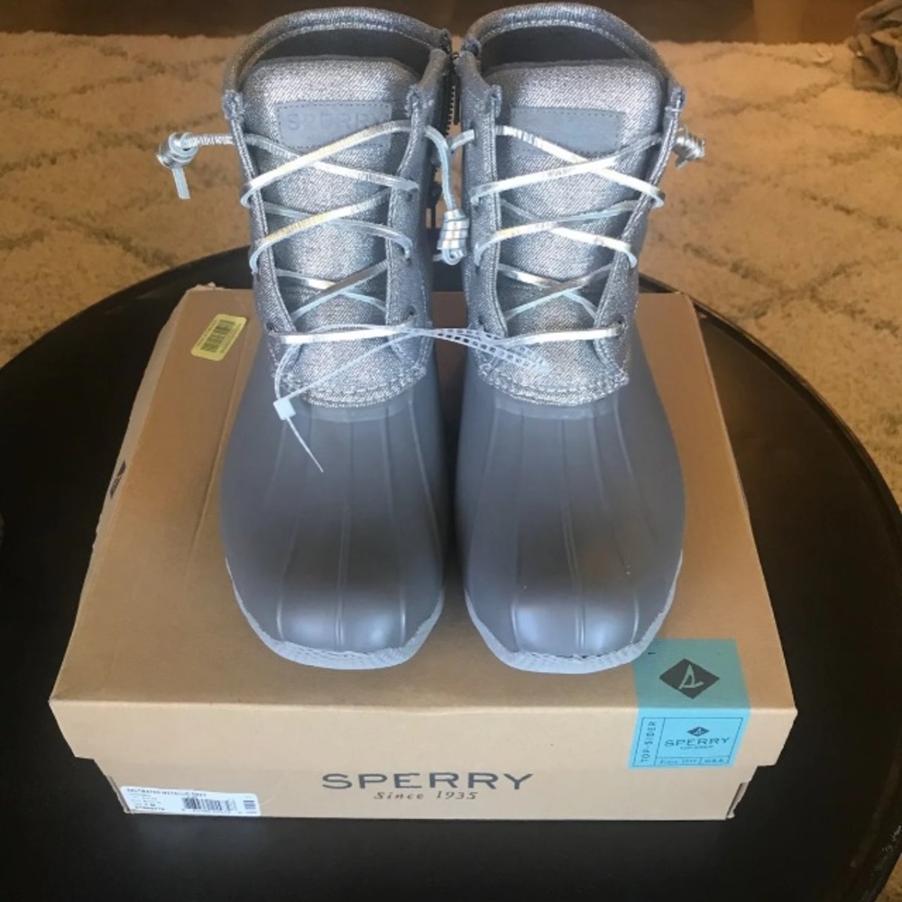 Silver Sperry Duck Boots